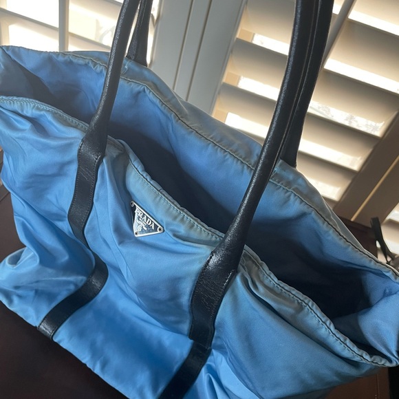 Nylon Prada Borsa 2way Tessuto Azzurro bag - Picture 4 of 13